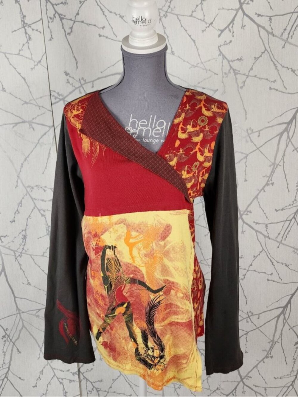 Cirque Du Soleil Artsy Patchwork Cotton Jersey Tunic